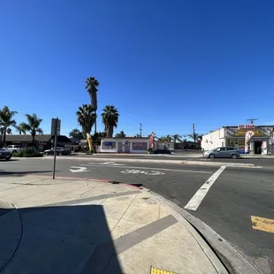 a view of a street corner