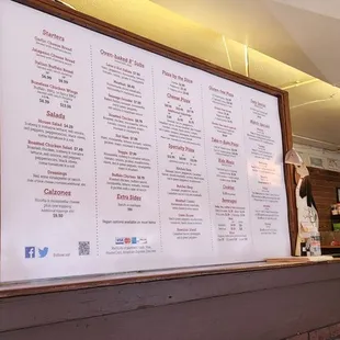 the menu