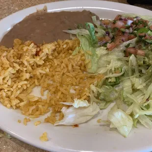 Beans, rice and pico