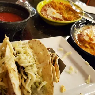 Carnisada tacos and chili reno.