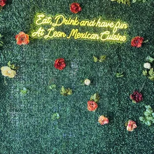 Beautiful decor at the front entrance