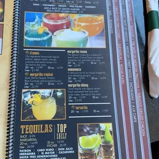 Drink menu