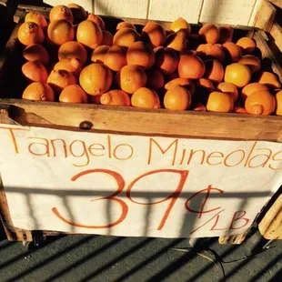 a crate of oranges for sale