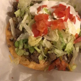 Steak tostada