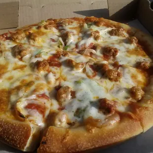 Sausage, green peppers and onion