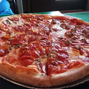 Sausage pepperoni mushroom