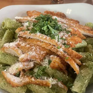 Pesto Gennovese - added breaded chicken
