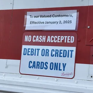 Don&apos;t bring cash. Bring your card - effective January 2025