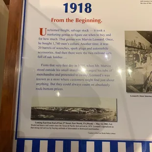 It started in 1918! Older than me!