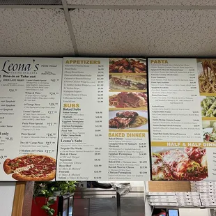 the menu