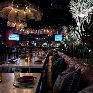 The view from my table.  They have a dark interior.