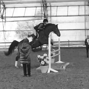 Karen healey clinic in the covered arena