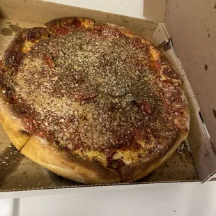 Chicago style with pepperoni