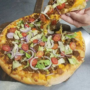 pizza, food