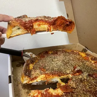 Chicago style with pepperoni