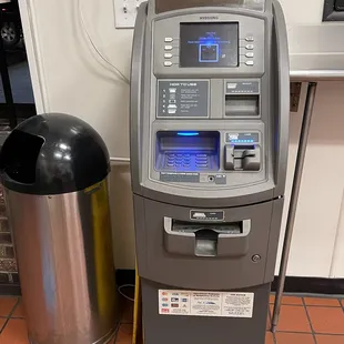 Cash Only but they have an ATM Machine inside @ Leone&apos;s Pizza &amp; Subs on Broadway in Somerville MA