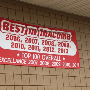 Voted best in Macomb County, come check us out!