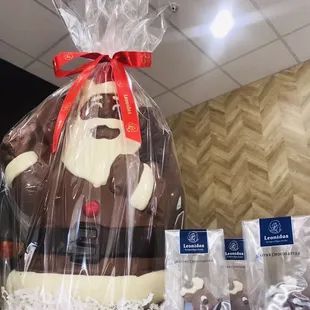 That Santa chocolate is so big