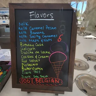 Ice cream flavors
