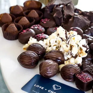 a variety of chocolates