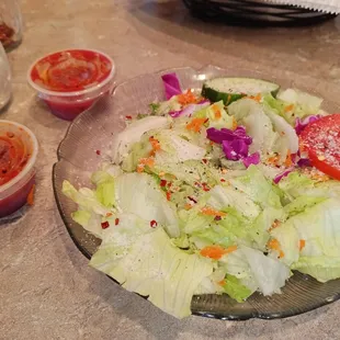 a plate of salad