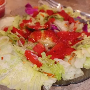 a plate of salad