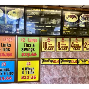 menus and prices