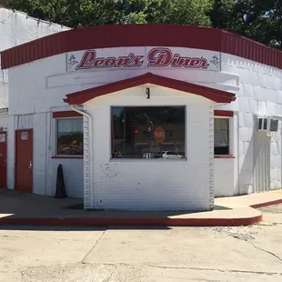 the front of the restaurant