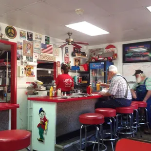 diners at the counter