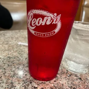 Cold tumbler of water