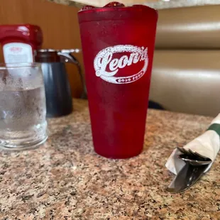 Corner booth toward the rear