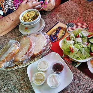 Soup Bar and Salad, Bread Basket too for every meal