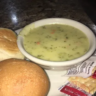 soup and rolls