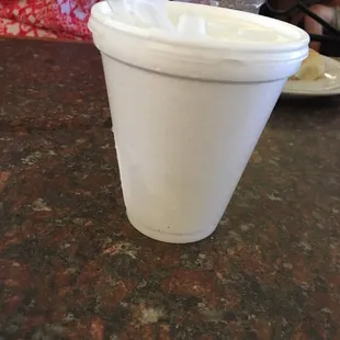 Lemonade in coffee cup