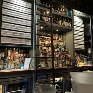 a bar with a lot of liquor