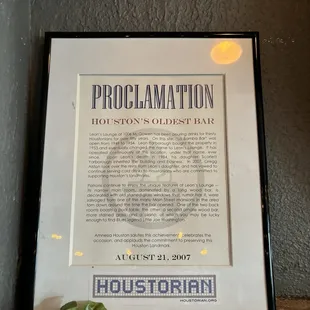 It has been proclaimed!