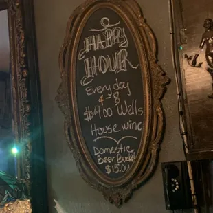 a chalkboard on the wall