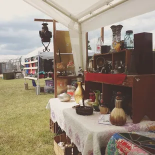 At the vintage market.