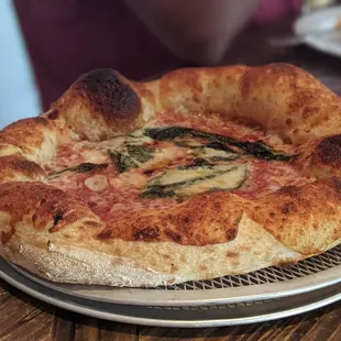 06/29/24 margherita, buffalo mozzarella, early girl tomato sauce, olive oil, basil