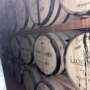 Bourbon barrels.