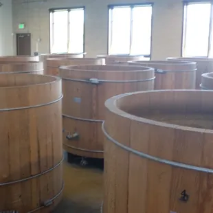 Everything has a purpose, the wood vats for fermentation and the windows bringing in the natural yeast from the nearby fauna.