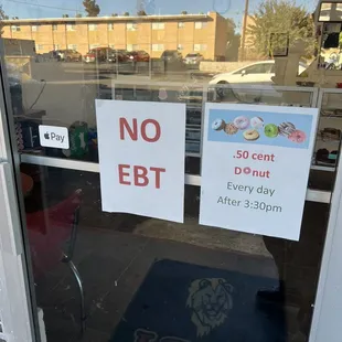 No ebt, cash, Apple Pay, tap to pay