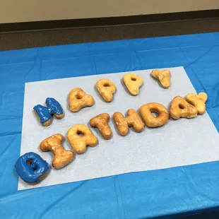 Happy birthday donuts for our boss!