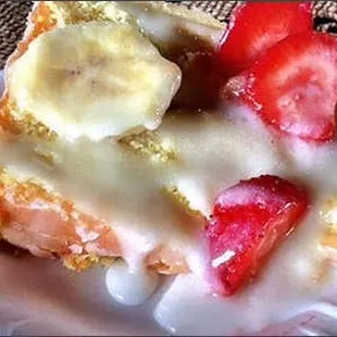 Strawberry banana cake.