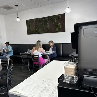people sitting at tables