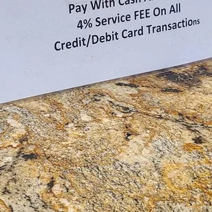 a pay with cash notice
