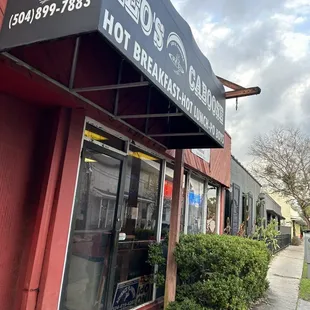 the front of the restaurant