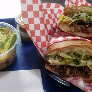 Carnitas torta and chicken tortilla soup again, because it&apos;s great!