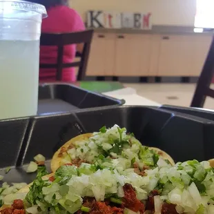 Tacos are so good here.  Authentic street style tacos with lots of meat.  Plus you can watch the world cup soccer games too!