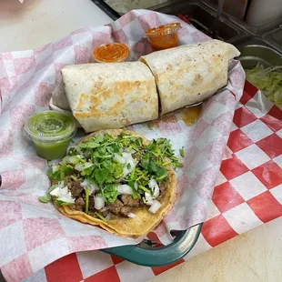 Burrito and taco